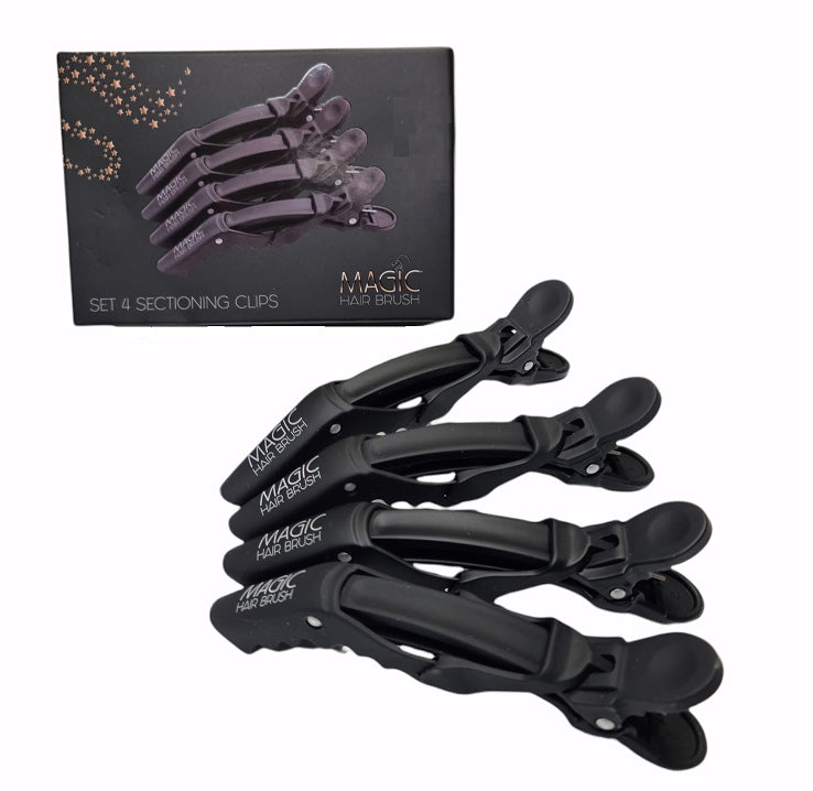 Magic Hair Brush - 4pk Section Clips