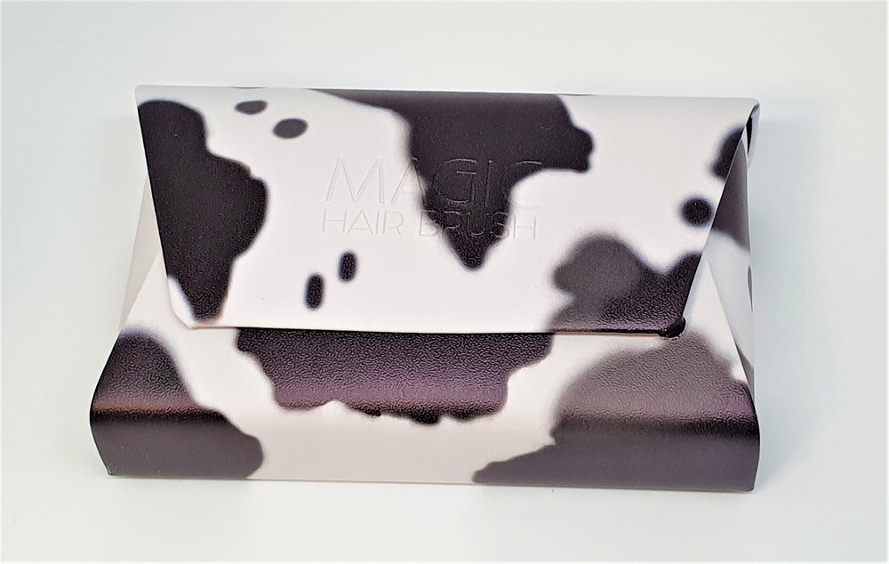 Magic Hair Brush - Black Cow Print