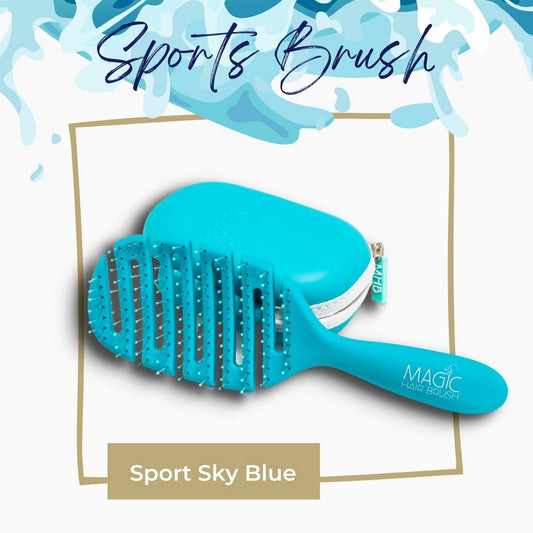 Magic Hair Brush - Sport Sky Blue