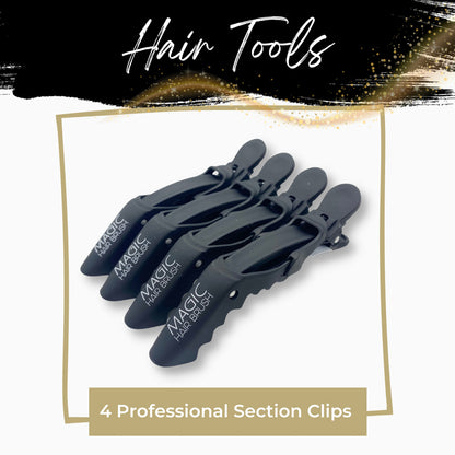 Magic Hair Brush - 4pk Section Clips