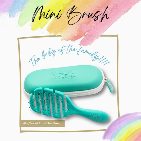 Magic Hair Brush - Mini Sea Green Sports